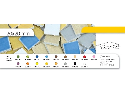 Mosaic 20 Mm X 20 Mm - White (50 Pcs) - zdjęcie 2