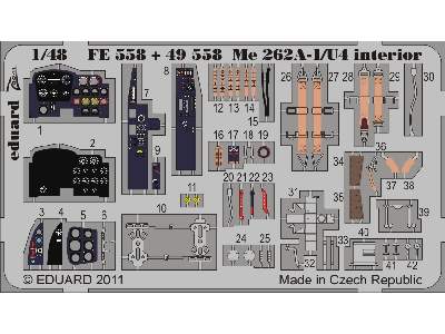  Me 262A-1/ U4 S. A. 1/48 - Hobby Boss - blaszki - zdjęcie 2