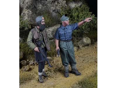 German Waffen Ss Prinz Eugen Mountain Division Nco And Chetnik 1943-1945 (2 Figures) - zdjęcie 3