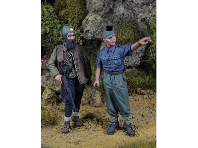 German Waffen Ss Prinz Eugen Mountain Division Nco And Chetnik 1943-1945 (2 Figures) - zdjęcie 4