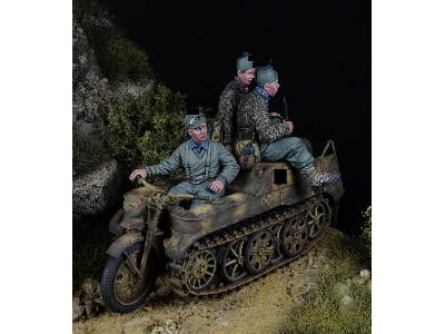 German Waffen Ss Gebirgsjager Kettenkrad Crew (3 Figures Set) - zdjęcie 4