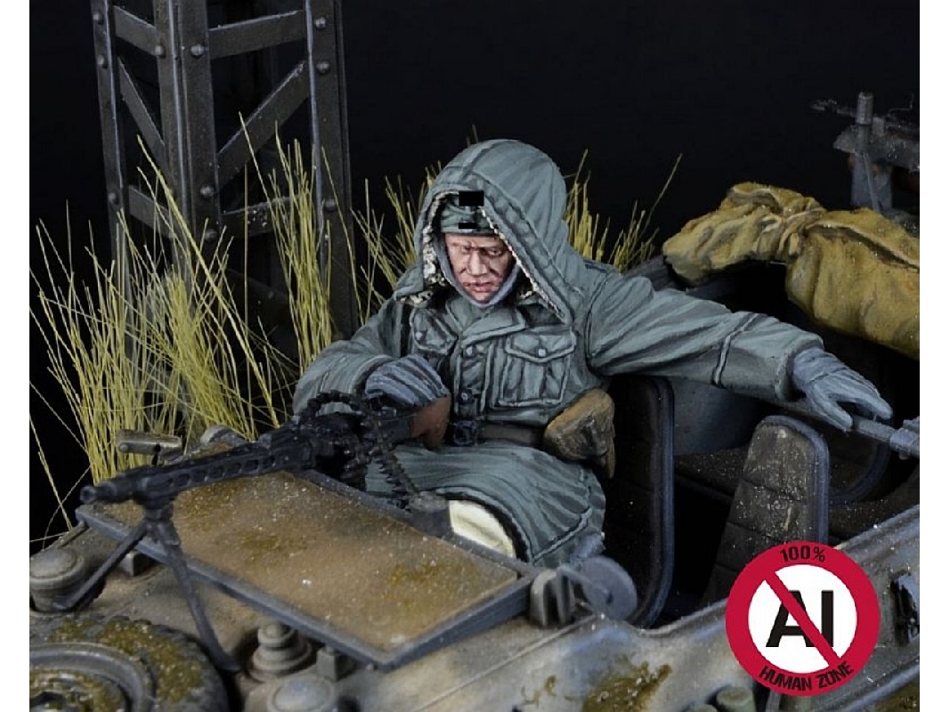 German Wwii Waffen Ss Schwimmwagen Mg Gunner (Winter 1943-1945 / 1 Figure) - zdjęcie 1