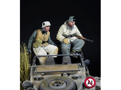 German Wwii Waffen Ss Schwimmwagen Crew, Volume 2 - Rear Seats (Winter 1943-1945 / 2 Figures) - zdjęcie 1