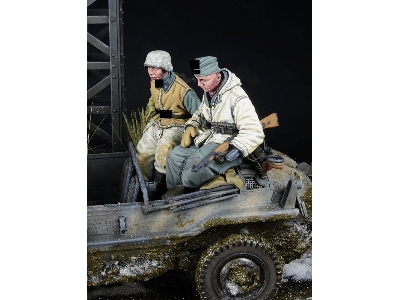 German Wwii Waffen Ss Schwimmwagen Crew, Volume 2 - Rear Seats (Winter 1943-1945 / 2 Figures) - zdjęcie 2