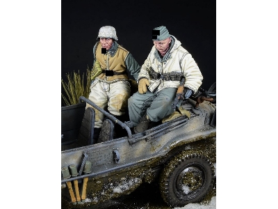 German Wwii Waffen Ss Schwimmwagen Crew, Volume 2 - Rear Seats (Winter 1943-1945 / 2 Figures) - zdjęcie 3