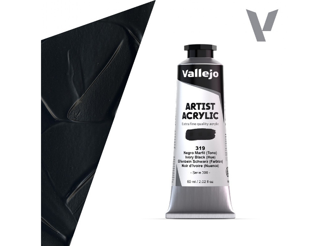 319 Acrylic Artist Color - Ivory Black - zdjęcie 1