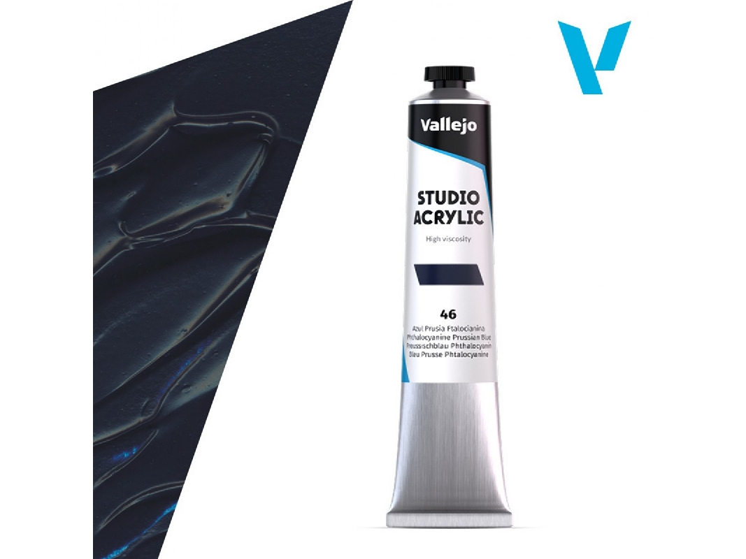 46 Studio Acrylic - Prussian Blue Phtalo - zdjęcie 1