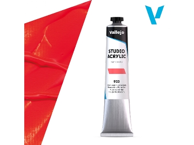 933 Studio Acrylic - Fluorescent Flame Red - zdjęcie 1