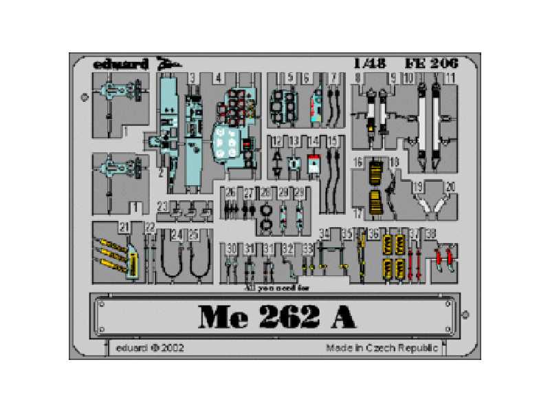 Me 262A Schwalbe 1/48 - Tamiya - blaszki - zdjęcie 1 Me 262A Schwalbe 1/48 - Tamiya - blaszki - zdjęcie 1