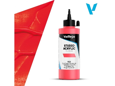 933 Studio Acrylic - Fluorescent Flame Red - zdjęcie 1