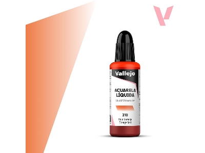210 Liquid Watercolor - Orange Red - zdjęcie 1