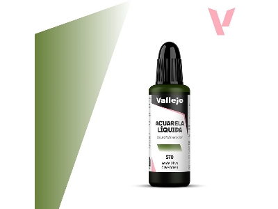 570 Liquid Watercolor - Olive Green - zdjęcie 1
