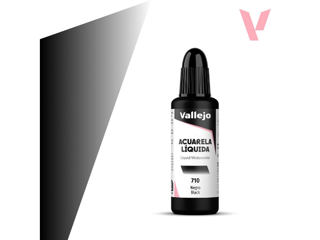 710 Liquid Watercolor - Black - zdjęcie 1