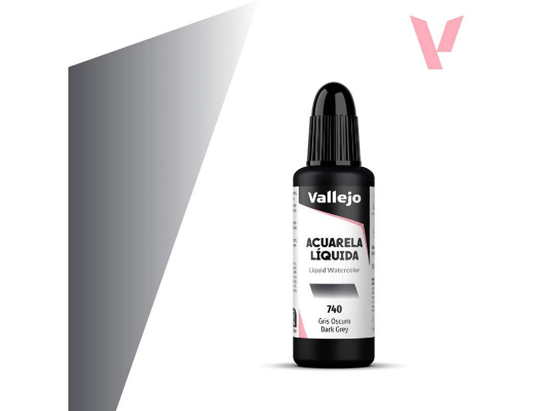 740 Liquid Watercolor - Dark Grey - zdjęcie 1