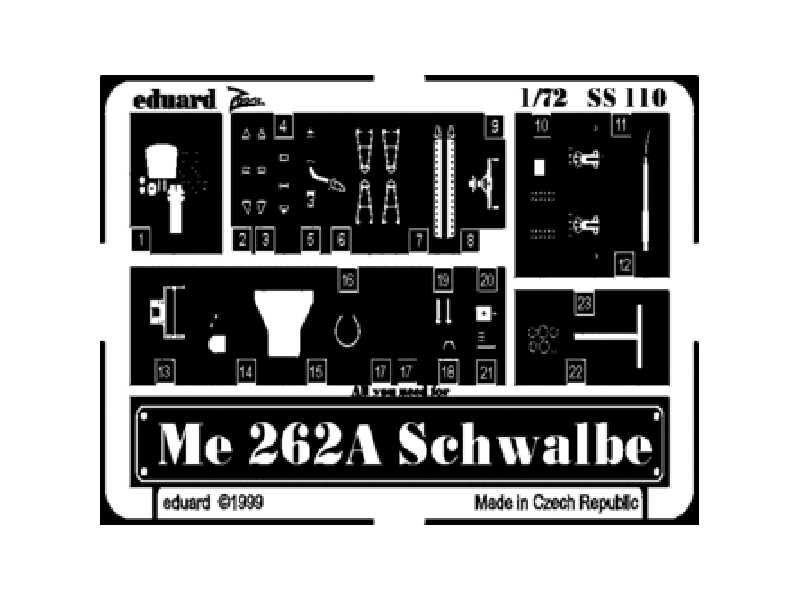 Me 262A Schwalbe 1/72 - Revell - blaszki - zdjęcie 1 Me 262A Schwalbe 1/72 - Revell - blaszki - zdjęcie 1
