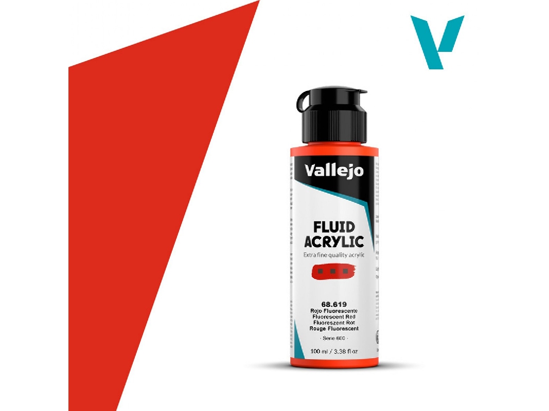 68619 Fluid Acrylic - Fluorescent Red - zdjęcie 1