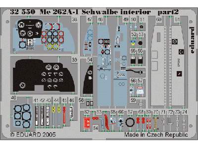  Me 262A Schwalbe interior 1/32 - Trumpeter - blaszki - zdjęcie 3