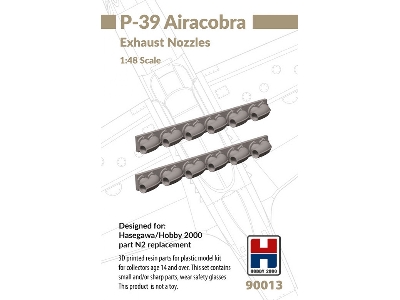 Bell P-39 Airacobra - Exhaust Nozzles (For Hasegawa And Hobby 2000 Kits) - zdjęcie 1