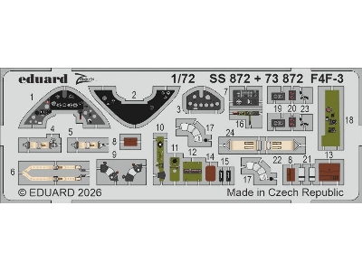 Grumman F4f-3 Wildcat - Zoom Set (For Arma Hobby Kits) - zdjęcie 1