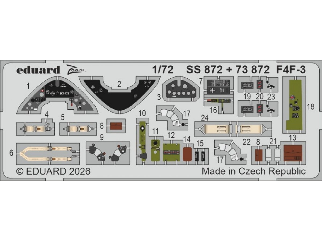 Grumman F4f-3 Wildcat - Zoom Set (For Arma Hobby Kits) - zdjęcie 1