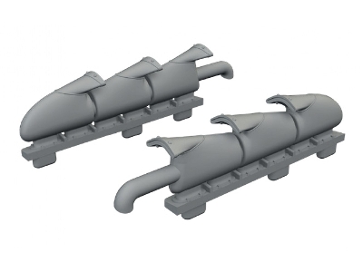 Supermarine Spitfire Mk.Vb - Big Sin Set With Fishtail Exhausts (For Eduard Kits) - zdjęcie 4