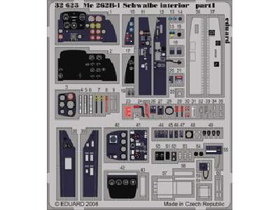  Me 262B-1 Schwalbe interior S. A. 1/32 - Trumpeter - blaszki - zdjęcie 1