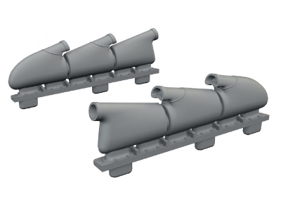 Supermarine Spitfire Mk.Vb - Big Sin Set With Rounded Exhausts (For Eduard Kits) - zdjęcie 4