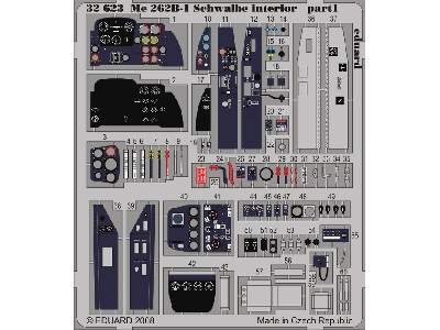  Me 262B-1 Schwalbe interior S. A. 1/32 - Trumpeter - blaszki - zdjęcie 2