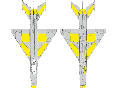 Mig-21 F - Surface Panels Mask Set (For Kinetic Kits) - zdjęcie 1