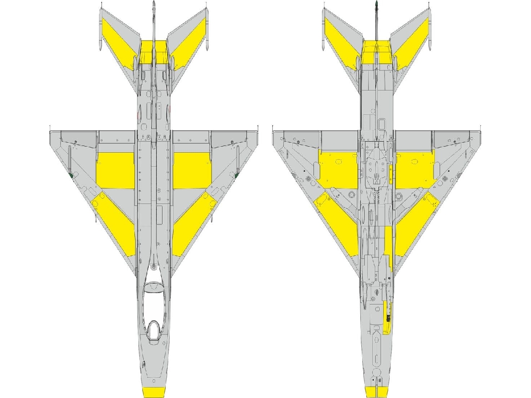 Mig-21 F - Surface Panels Mask Set (For Kinetic Kits) - zdjęcie 1