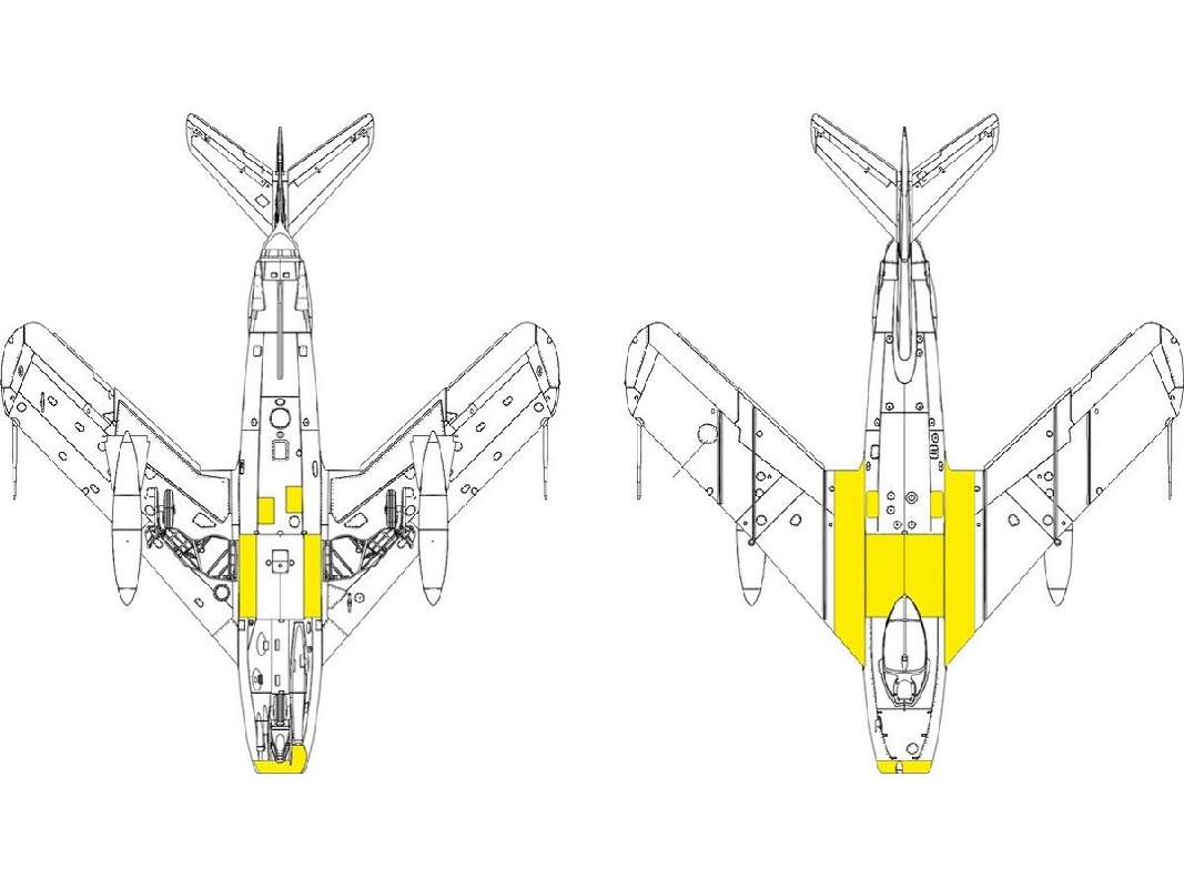 Mig-17 F - Surface Panels Mask Set (For Kinetic Kits) - zdjęcie 1