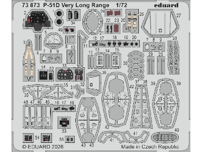North American P-51 D Very Long Range - Pe Parts (For Arma Hobby Kits) - zdjęcie 1