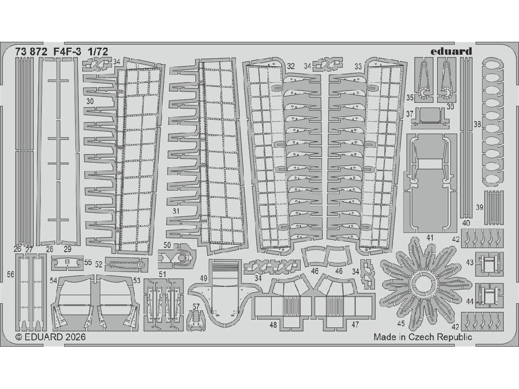 Grumman F4f-3 Wildcat - Pe Parts (For Arma Hobby Kits) - zdjęcie 1