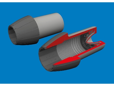 F/A-18 A/C Hornet - Exhaust Nozzles (For Kinetic Kits / 3d-printed) - zdjęcie 1