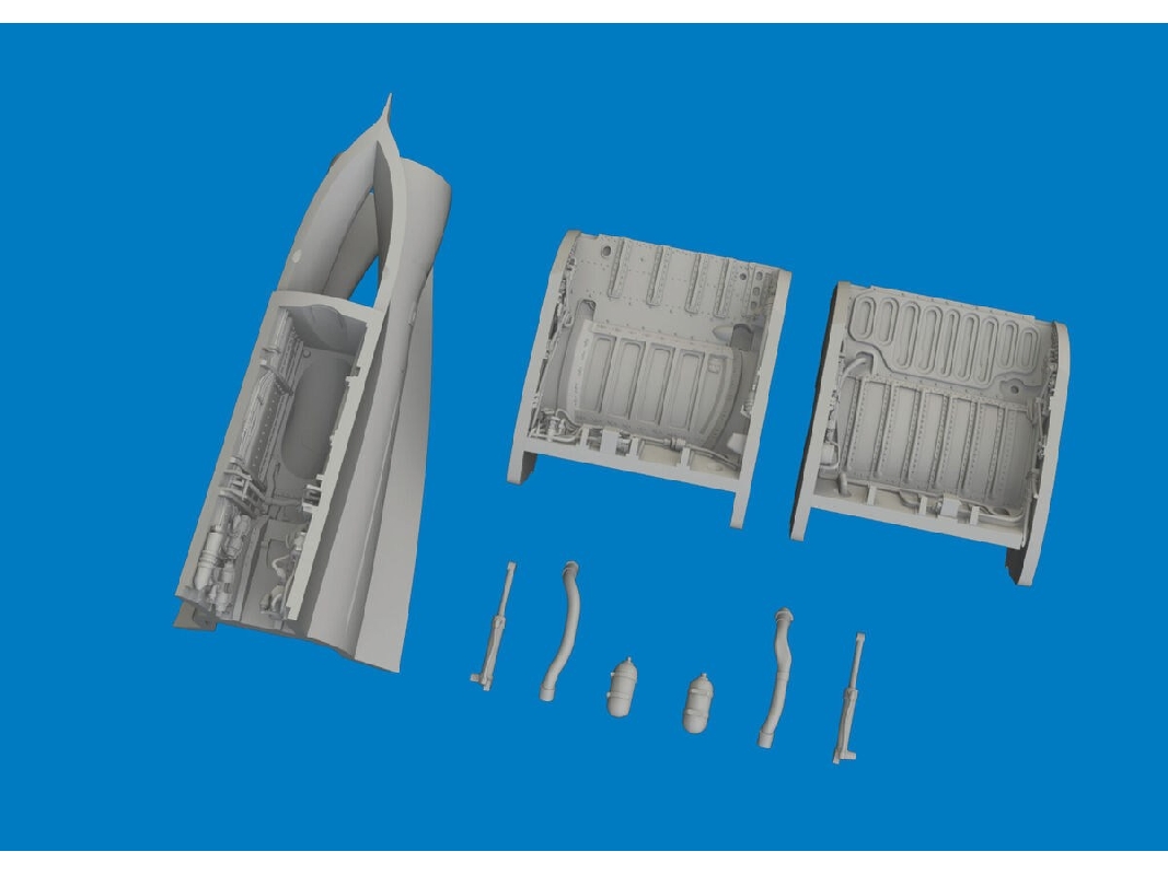 Mig-21 F - Wheel Bays (For Eduard Kits / 3d-printed) - zdjęcie 1