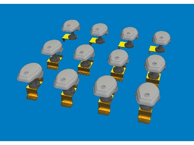 German Wwii Notek Head Lights (12 Pcs / 3d-printed) - zdjęcie 2