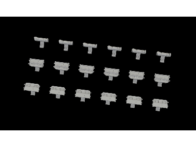 German Wwii Notek Rear Lights (3 X 6 Pcs / 3d-printed) - zdjęcie 2