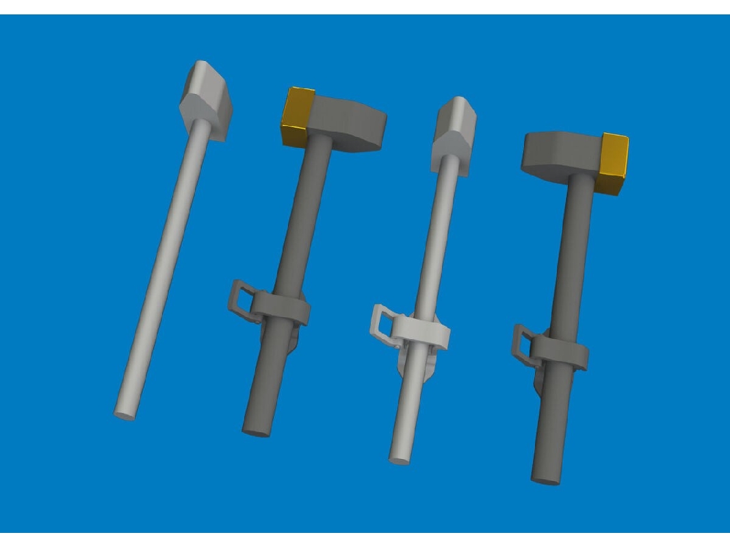 German Wwii Hammer (4 Pcs / 3d-printed) - zdjęcie 1
