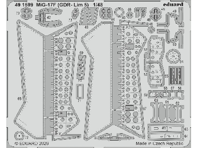 Mig-17 F (Gdr - Lim 5) - Pe Parts (For Kinetic Kits) - zdjęcie 1