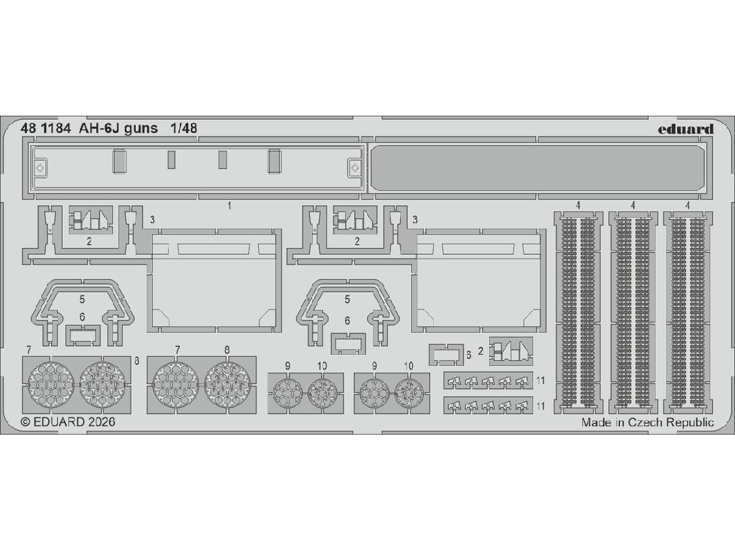 Hughes Ah-6 J - Pe Guns Set (For Icm Kits) - zdjęcie 1