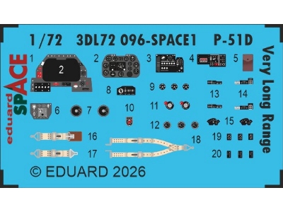 North American P-51 D Very Long Range - Space Set (For Arma Hobby Kits) - zdjęcie 1