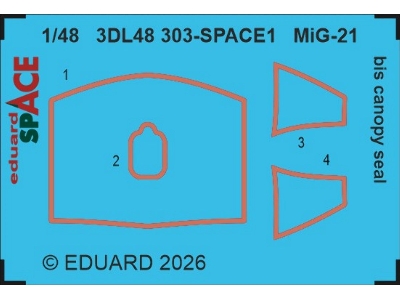 Mig-21 Bis - Canopy Seal Space Set (For Eduard Kits) - zdjęcie 1
