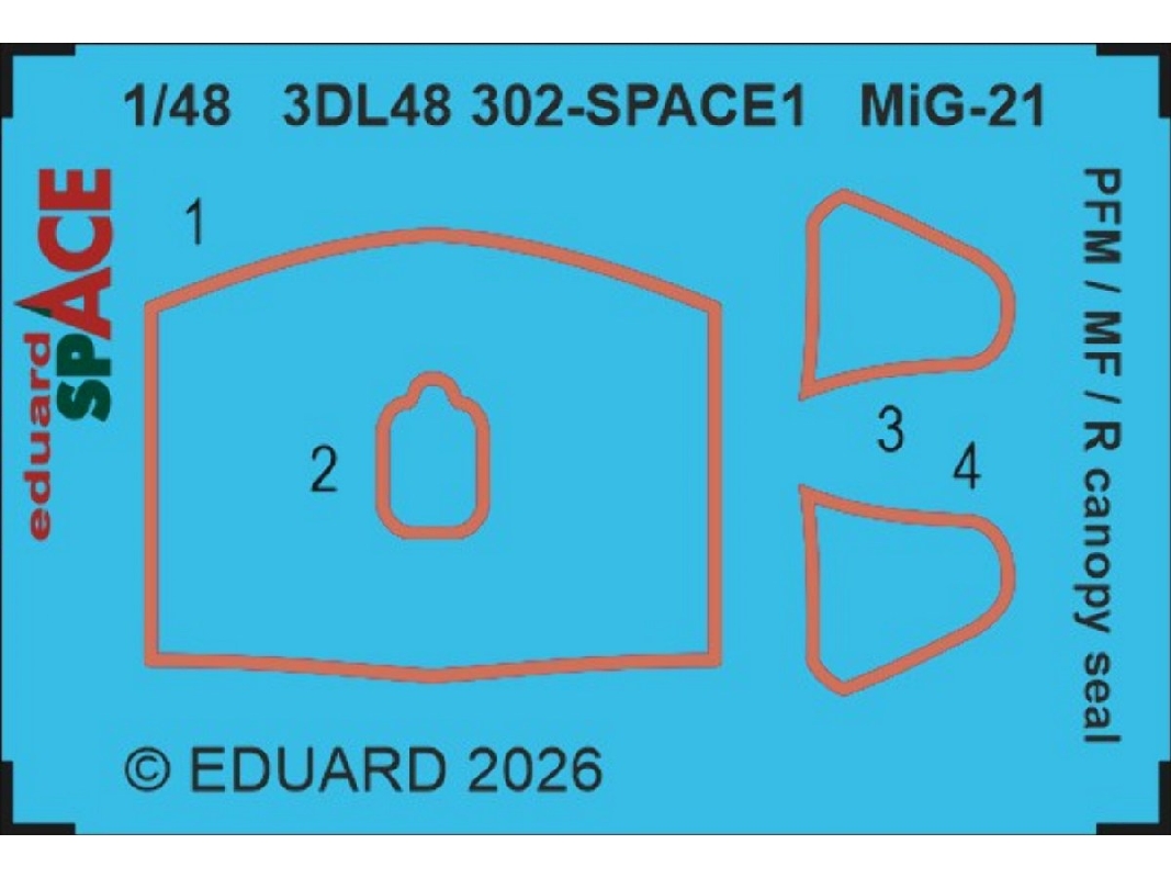 Mig-21 Pfm / Mf / R - Canopy Seal Space Set (For Eduard Kits) - zdjęcie 1