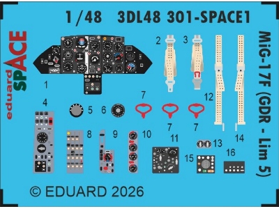 Mig-17 F (Gdr - Lim 5) - Space Set (For Kinetic Kits) - zdjęcie 1