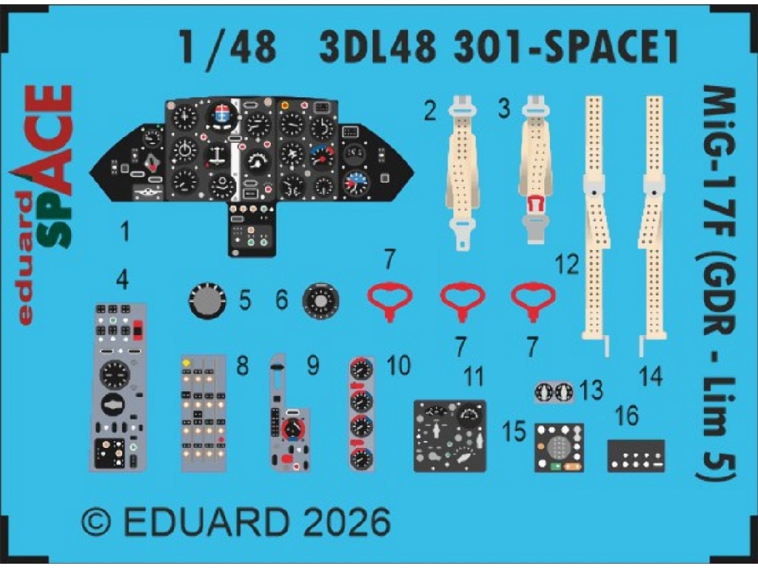 Mig-17 F (Gdr - Lim 5) - Space Set (For Kinetic Kits) - zdjęcie 1