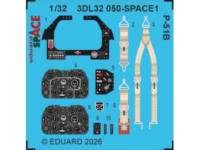 North American P-51 B - Space Set (For Eduard Kits) - zdjęcie 1