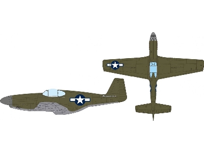 North American P-51 B Mustang - Us National Insignia (For Eduard Kits) - zdjęcie 1