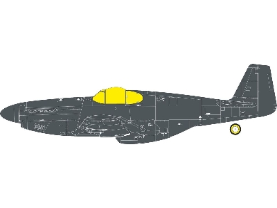 North American P-51 B (Malcolm Hood Canopy) - Tface Mask Set (For Eduard Kits) - zdjęcie 1
