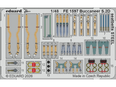 Blackburn Buccaneer S.2d - Seatbelts Steel Zoom Set (For Trumpeter Kits) - zdjęcie 1