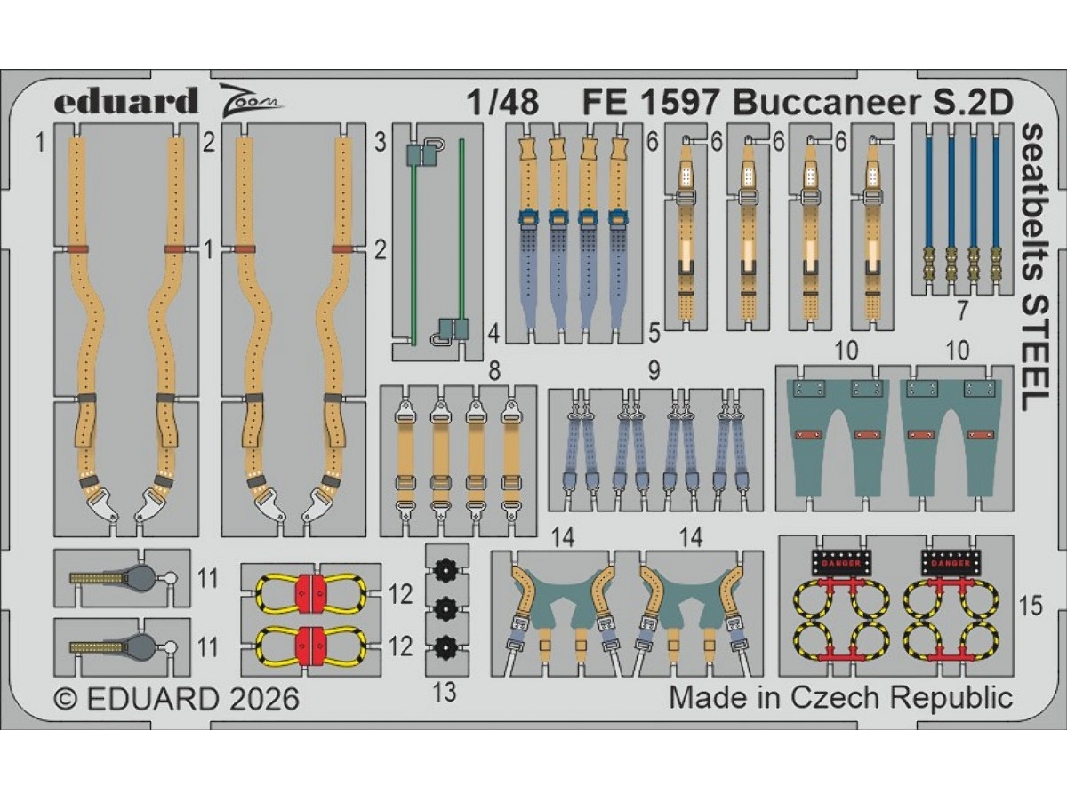 Blackburn Buccaneer S.2d - Seatbelts Steel Zoom Set (For Trumpeter Kits) - zdjęcie 1